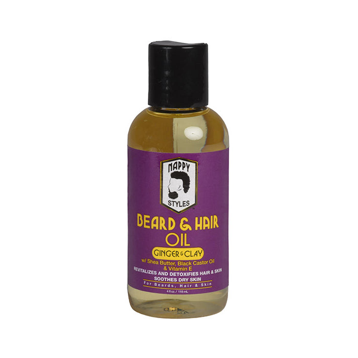 Beard & Hair Oil Ginger & Clay (4oz)